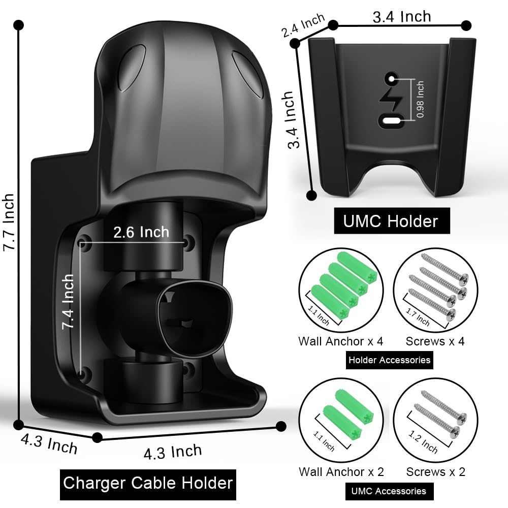 westsaim holder with Tesla charger for size comparison and easy access