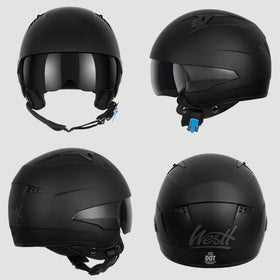 Westt helmet on scooter seat demonstrating urban riding suitability