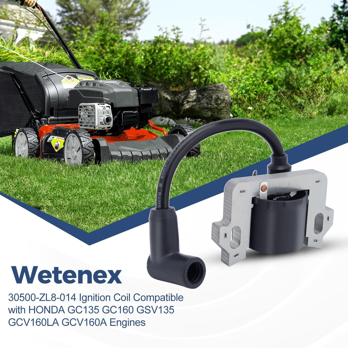 Wetenex replacement coil with included spark plug ready to restore ignition performance