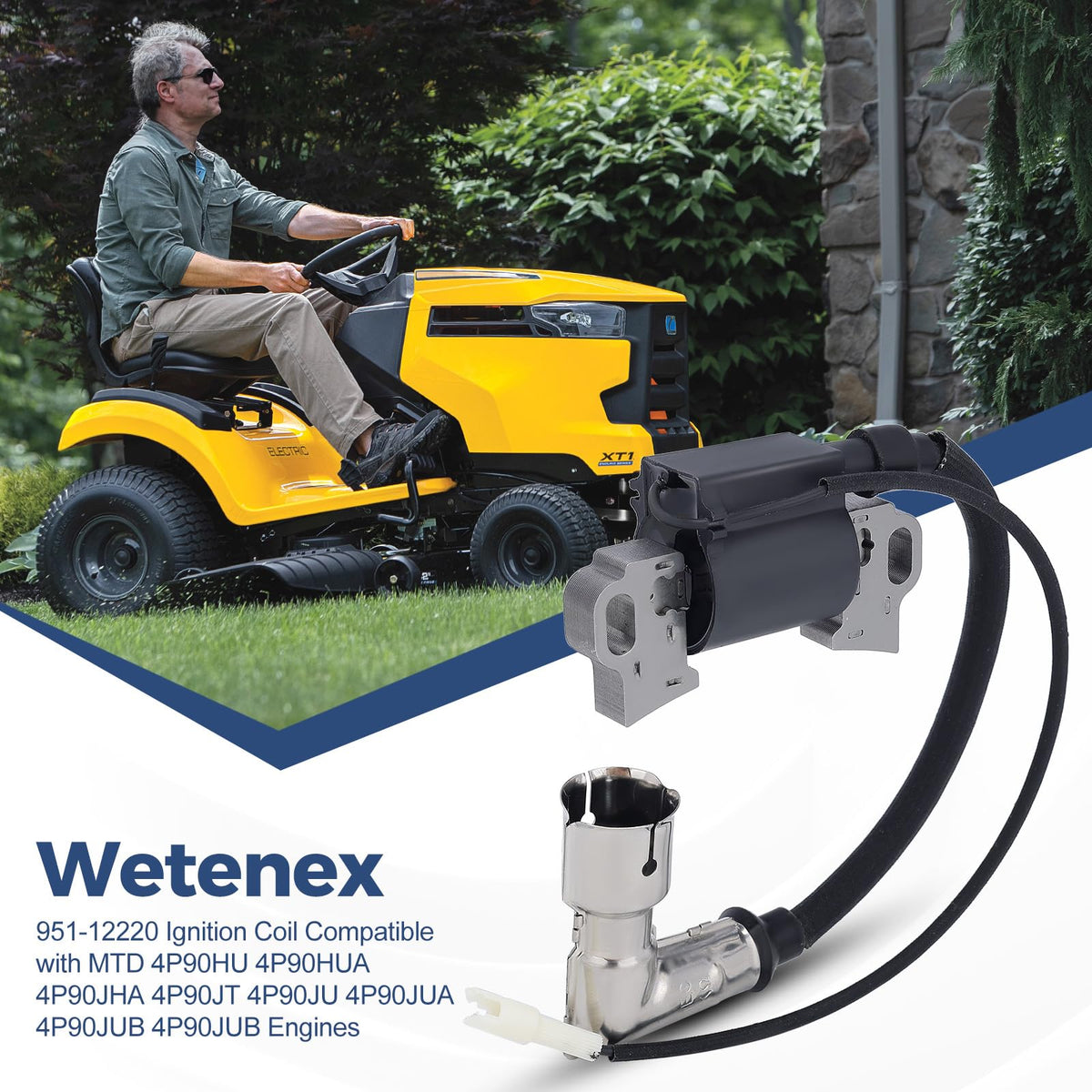 Wetenex ignition coil mounting detail with bolt holes for easy replacement