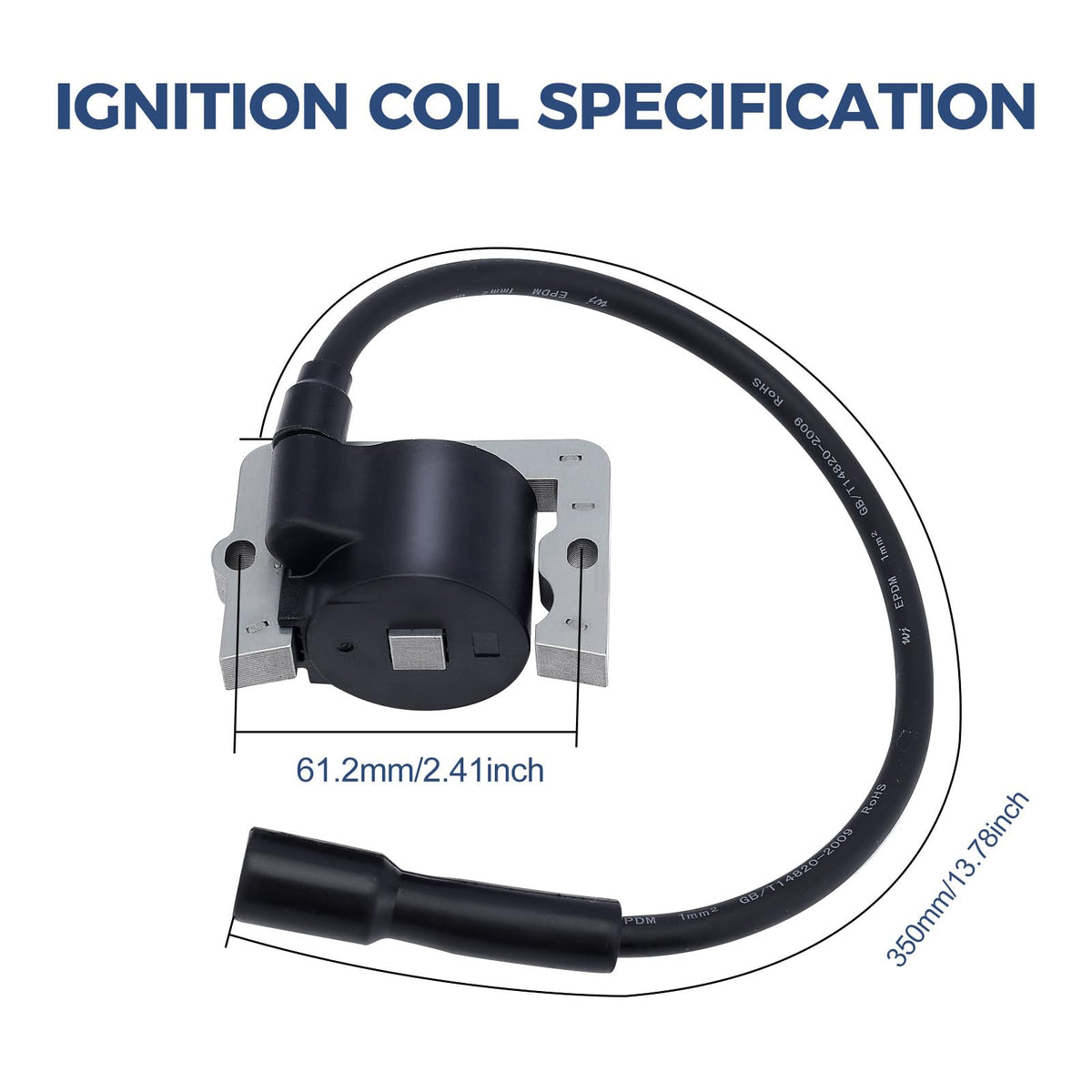 Wetenex ignition coil installed on Kohler engine illustrating restored starting reliability