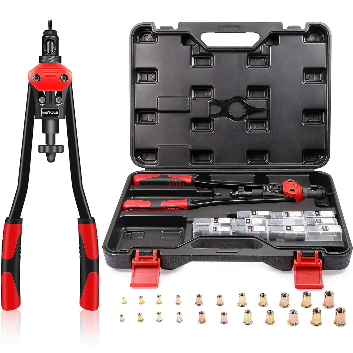 WETOLS open blow-molded case with components in place for protected transport
