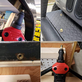 WETOLS installed rivet nut close-up showing clean finished thread and strong hold