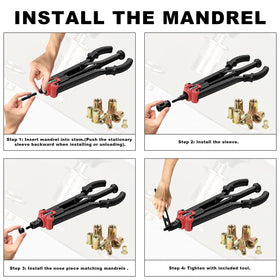 WETOLS array of 11 interchangeable mandrels demonstrating size range benefit