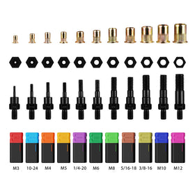 WETOLS open case layout with mandrels and rivet nuts for organized portability benefit