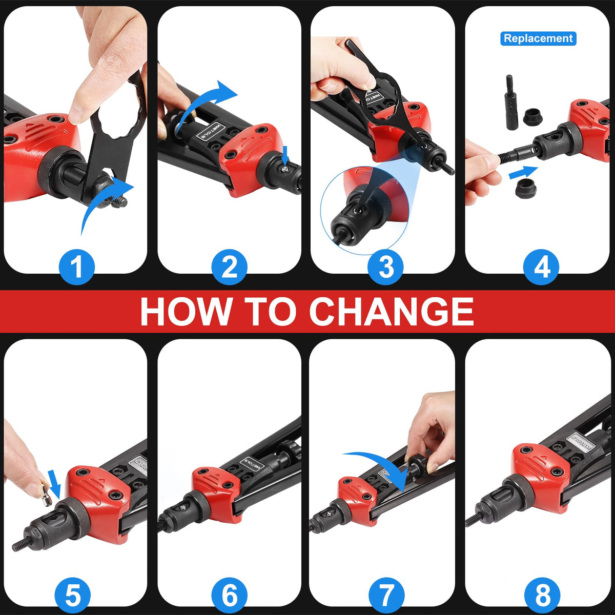 WETOLS handle detail highlighting ergonomic grip for reduced hand fatigue