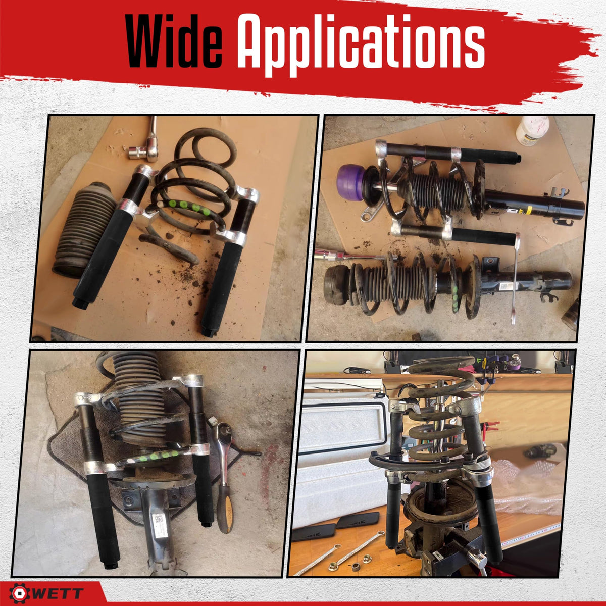WETT storage case open with tools organized for easy transport and workshop storage