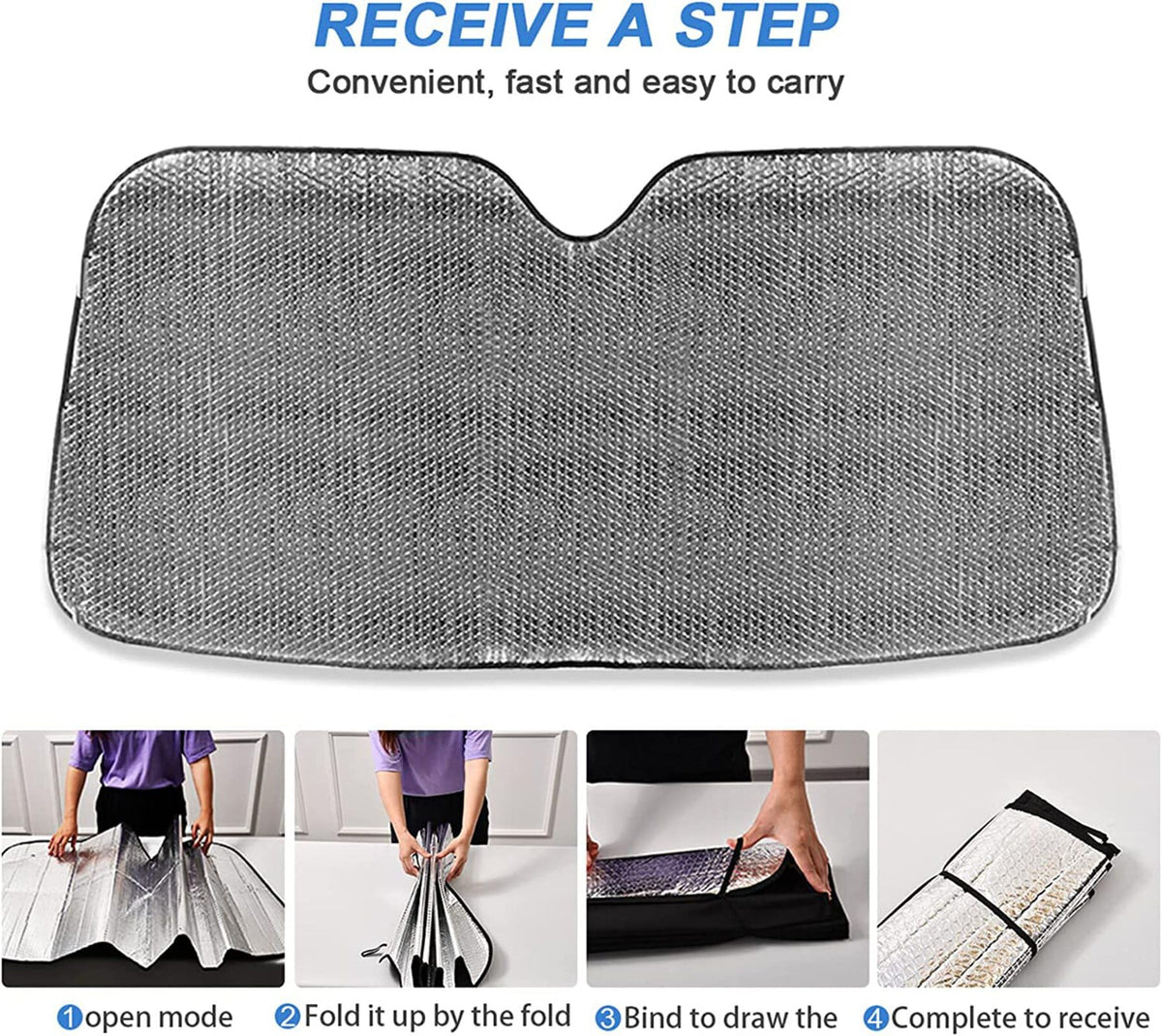 WEVIBOFU folded compact sunshade stored easily for convenience