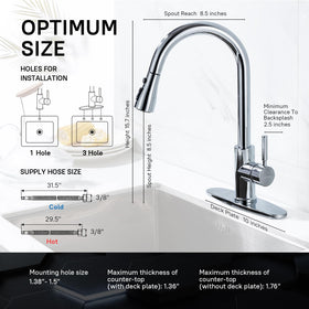 WEWE high-arc spout in chrome demonstrating clearance for tall pots