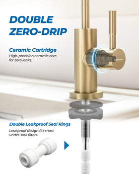 WEWE faucet underside quick-connect fittings for tool-free installation benefit
