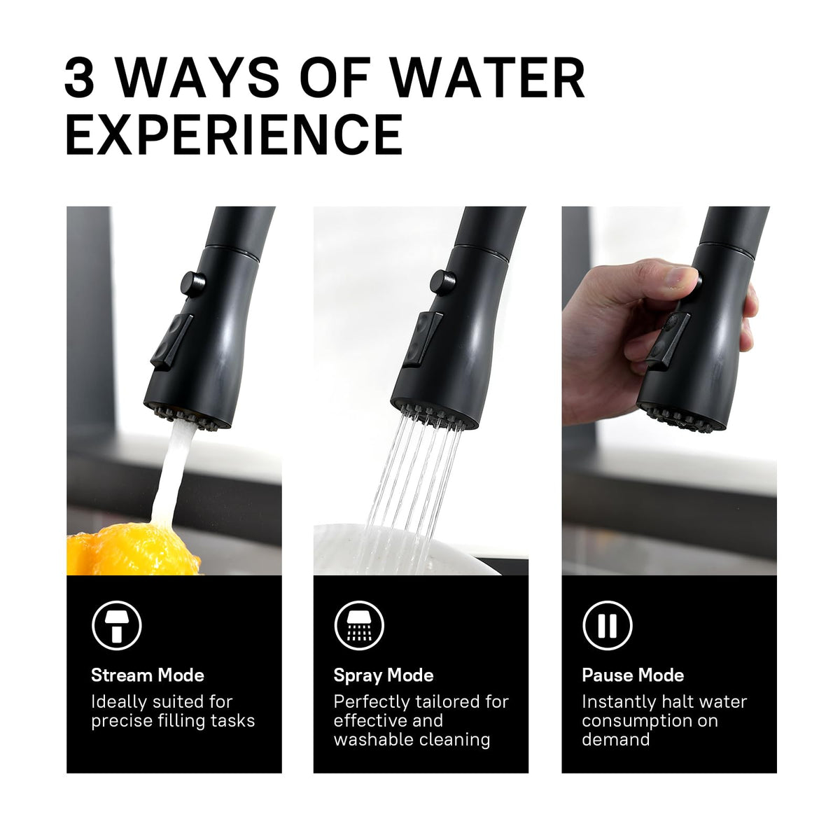 WEWE handle and ceramic cartridge close detail benefit: smooth long-lasting operation