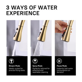 WEWE side profile installed in sink illustrates 360-degree swivel advantage