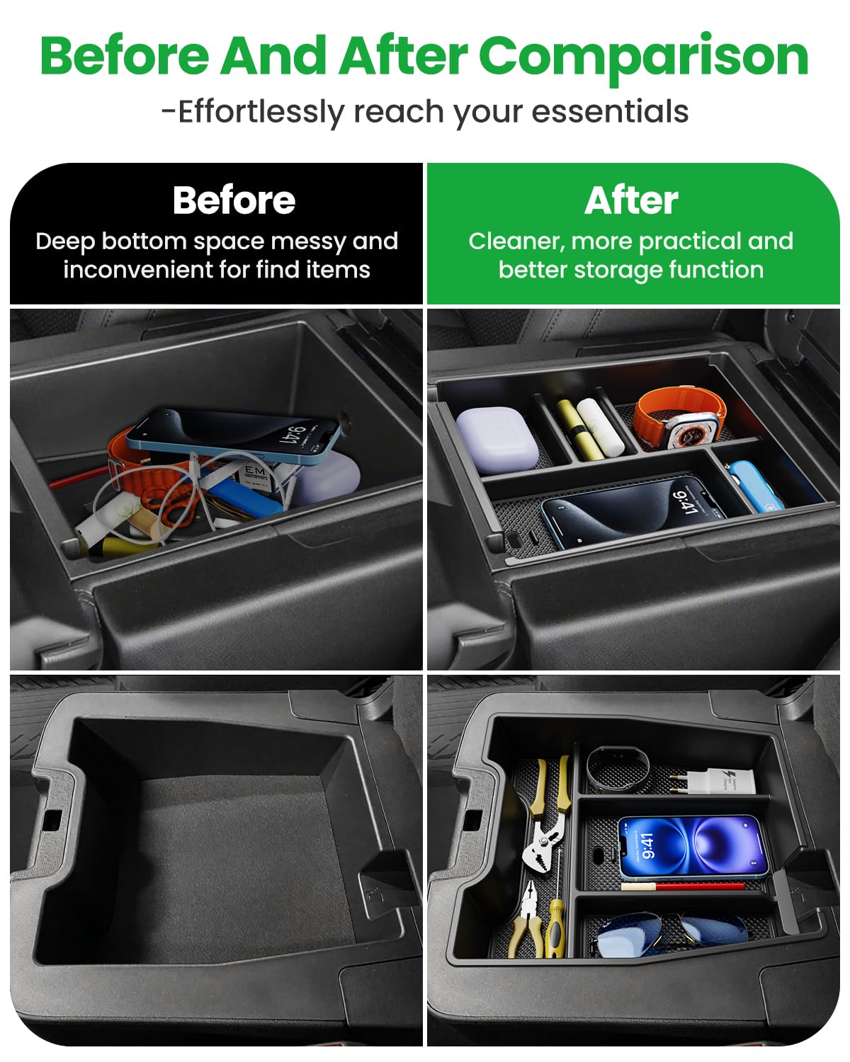 Wexyldra interior compartments visible for organized small items