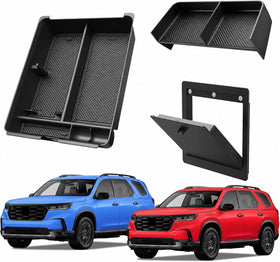Wexyldra front center console tray showing tidy storage benefit