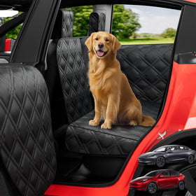 Wexyldra front view covering Tesla Model Y backseat, protects interior