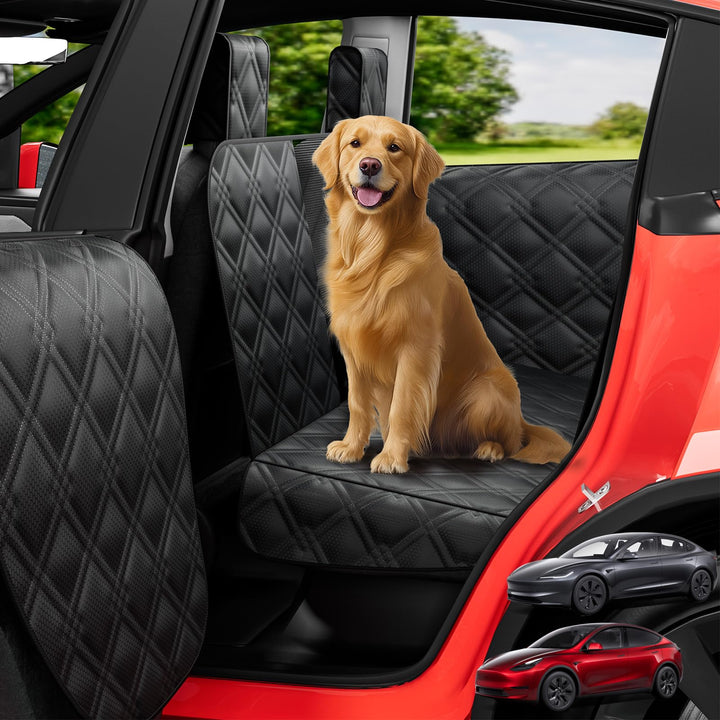 Wexyldra front view covering Tesla Model Y backseat, protects interior