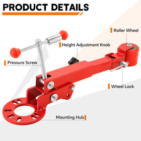 weyleity height adjustment knob detail showing easy control and precise positioning