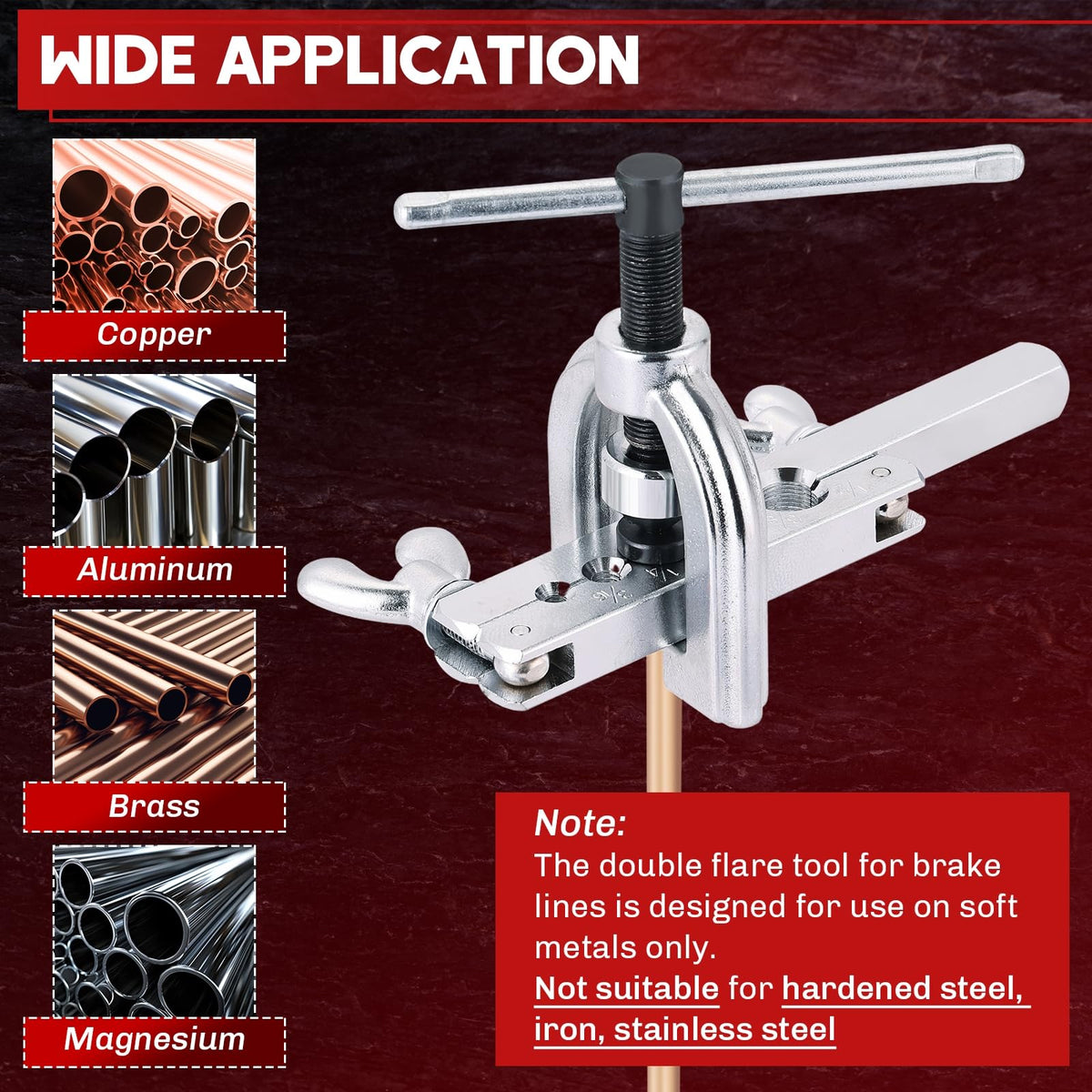 weyleity performing a double flare on brake line shows consistent leak-resistant seal