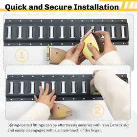 weyleity installed in van creating removable shelf and organized cargo space