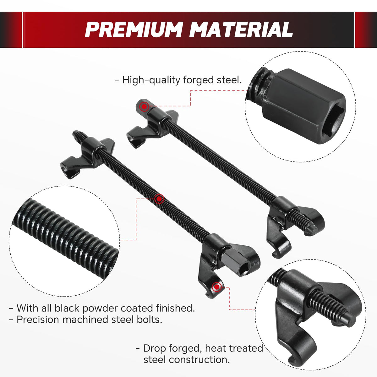 weyleity detailed view of heat-treated lead screw threads showing smooth operation and strength