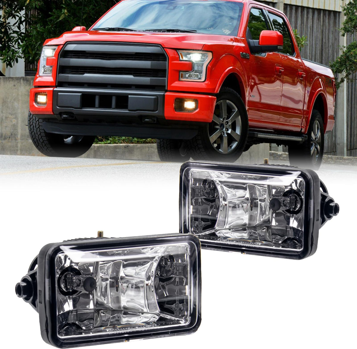 WEZEMLIGHT front assembly view showing clear lens and OEM fit benefit