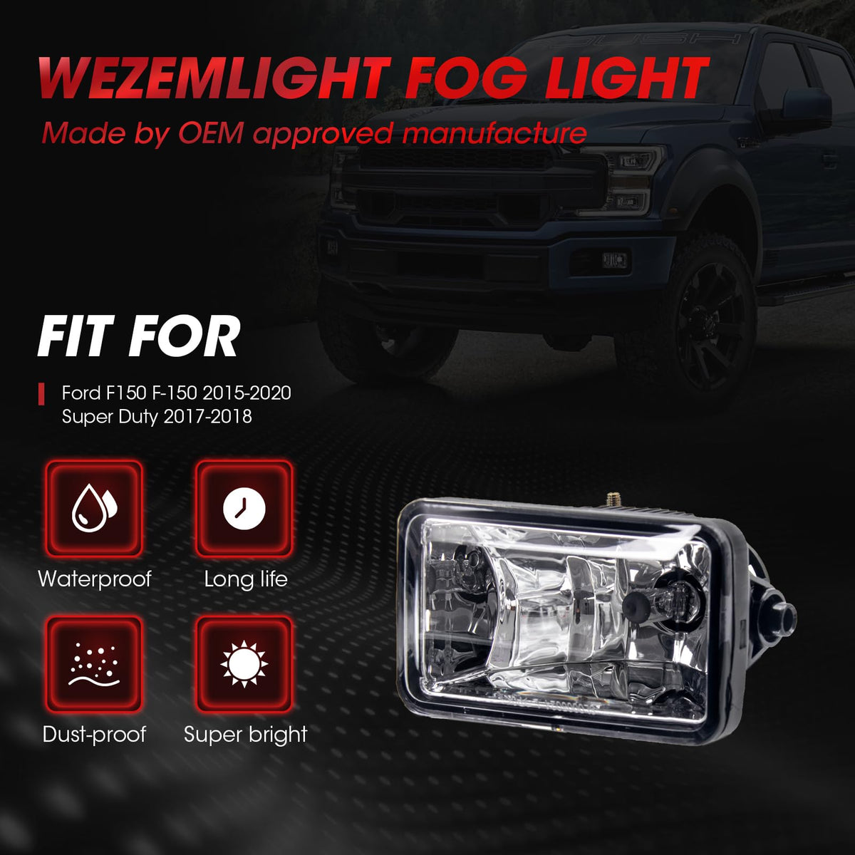 WEZEMLIGHT installed on F150 bumper demonstrating factory appearance benefit
