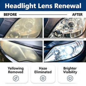 WEZOP application on car headlight demonstrating restored clarity benefit