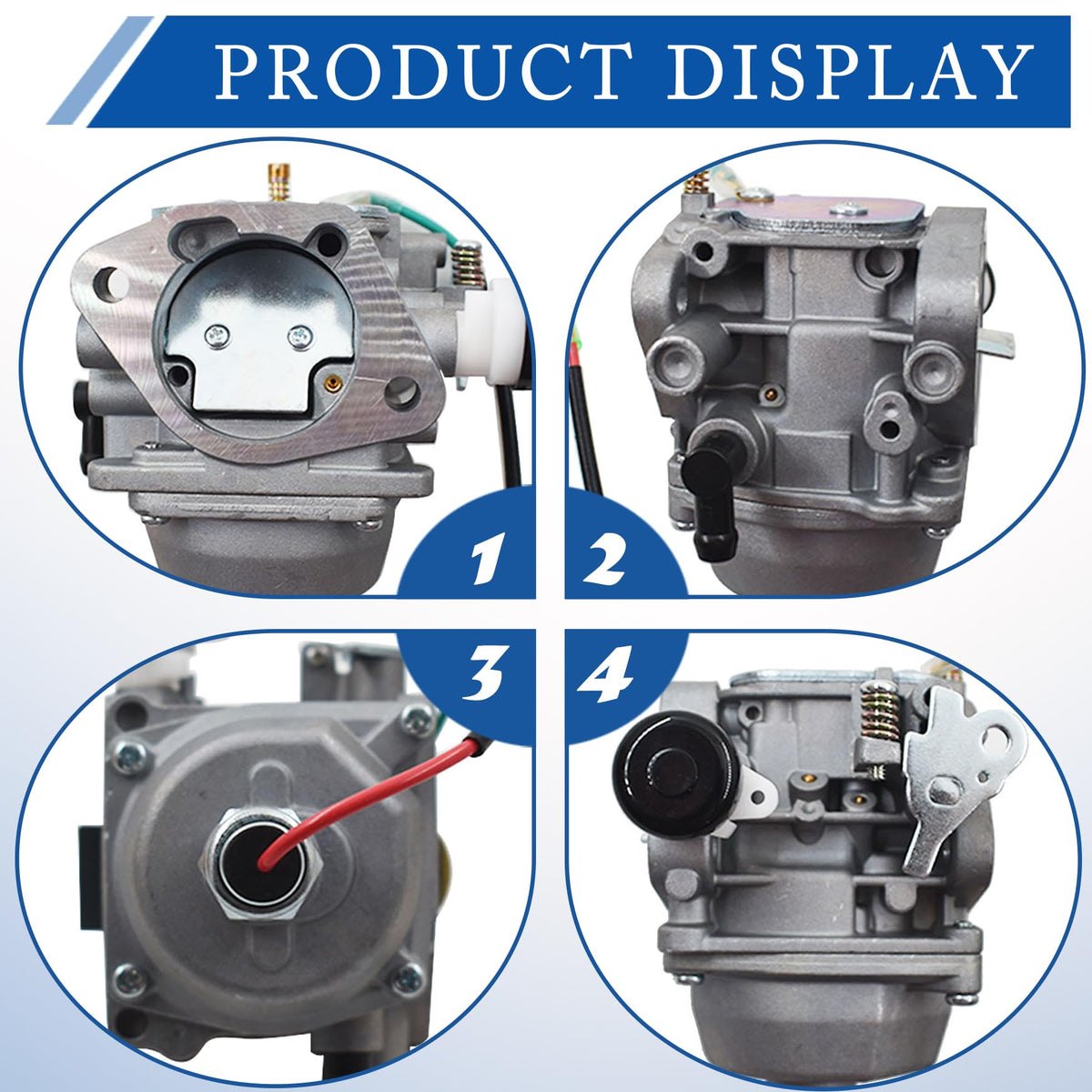 WFLNHB carburetor gasket and mounting holes display ensuring correct seal and alignment