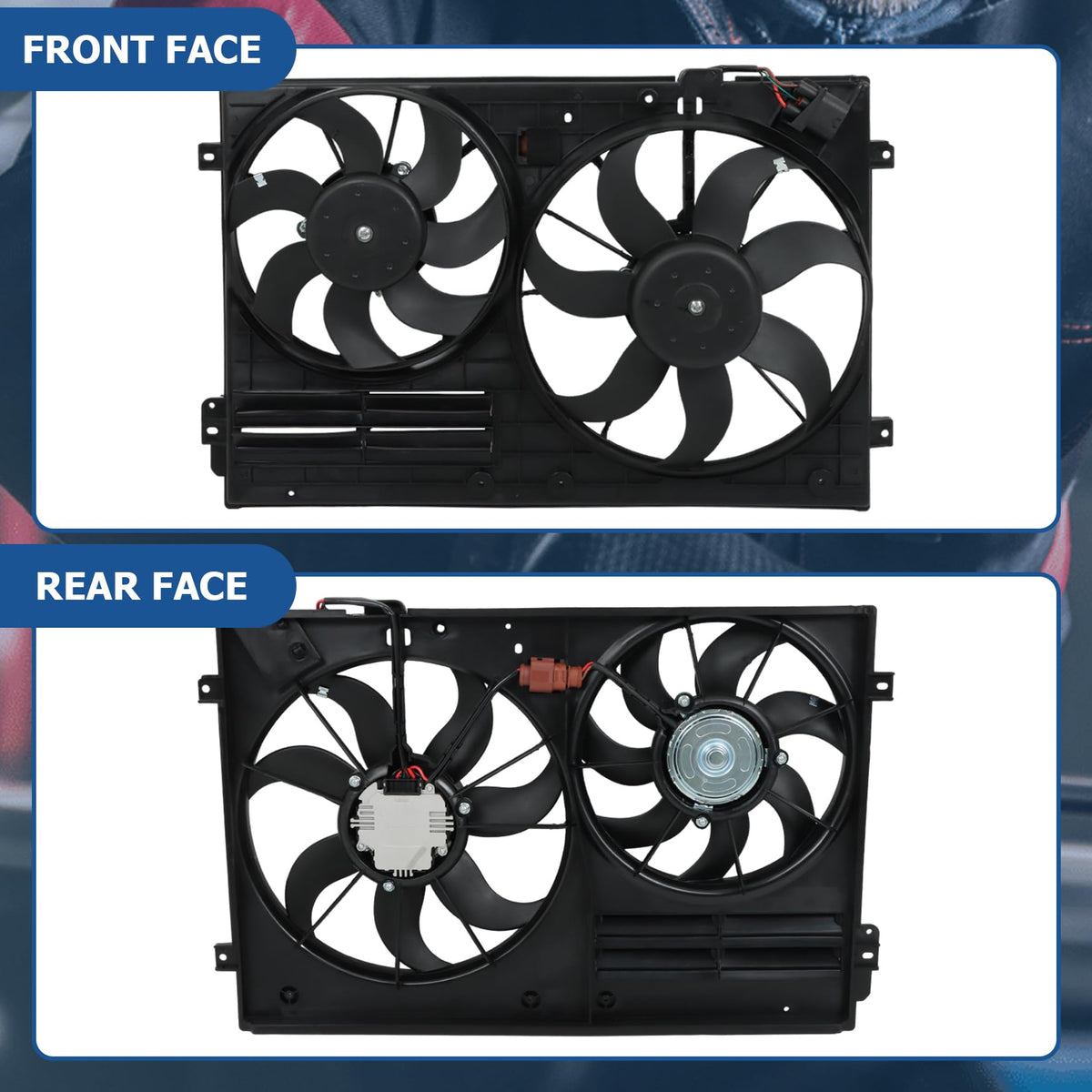 WFLNHB dual fan motor detail highlighting durable build and longevity