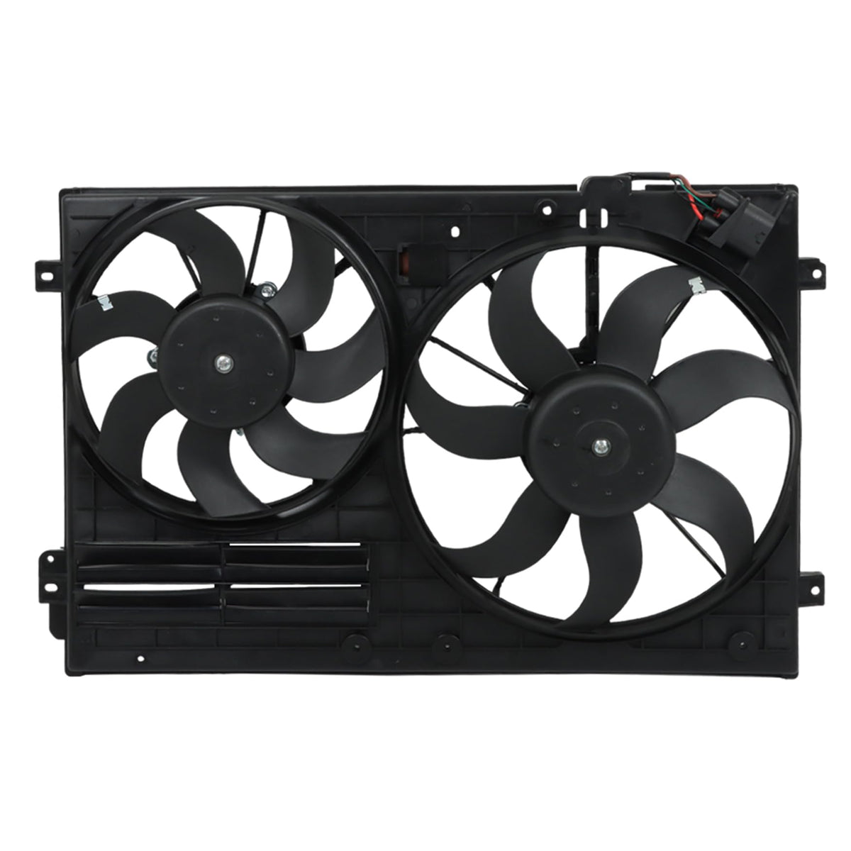 WFLNHB dual fan front view showing fitment and immediate airflow benefit