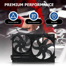 WFLNHB dual fan installed in engine bay improving radiator cooling performance