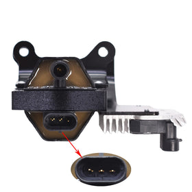 WFLNHB ignition coil installed in engine bay demonstrating direct-fit replacement