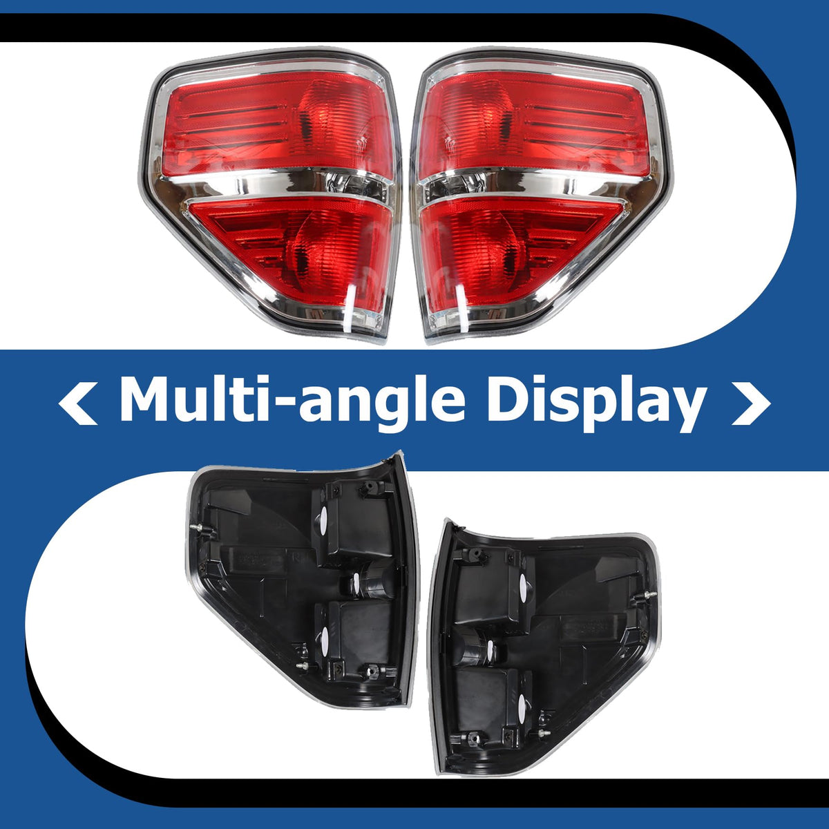 WFLNHB tail lights beside a ruler to show scale and correct dimensions for fitment