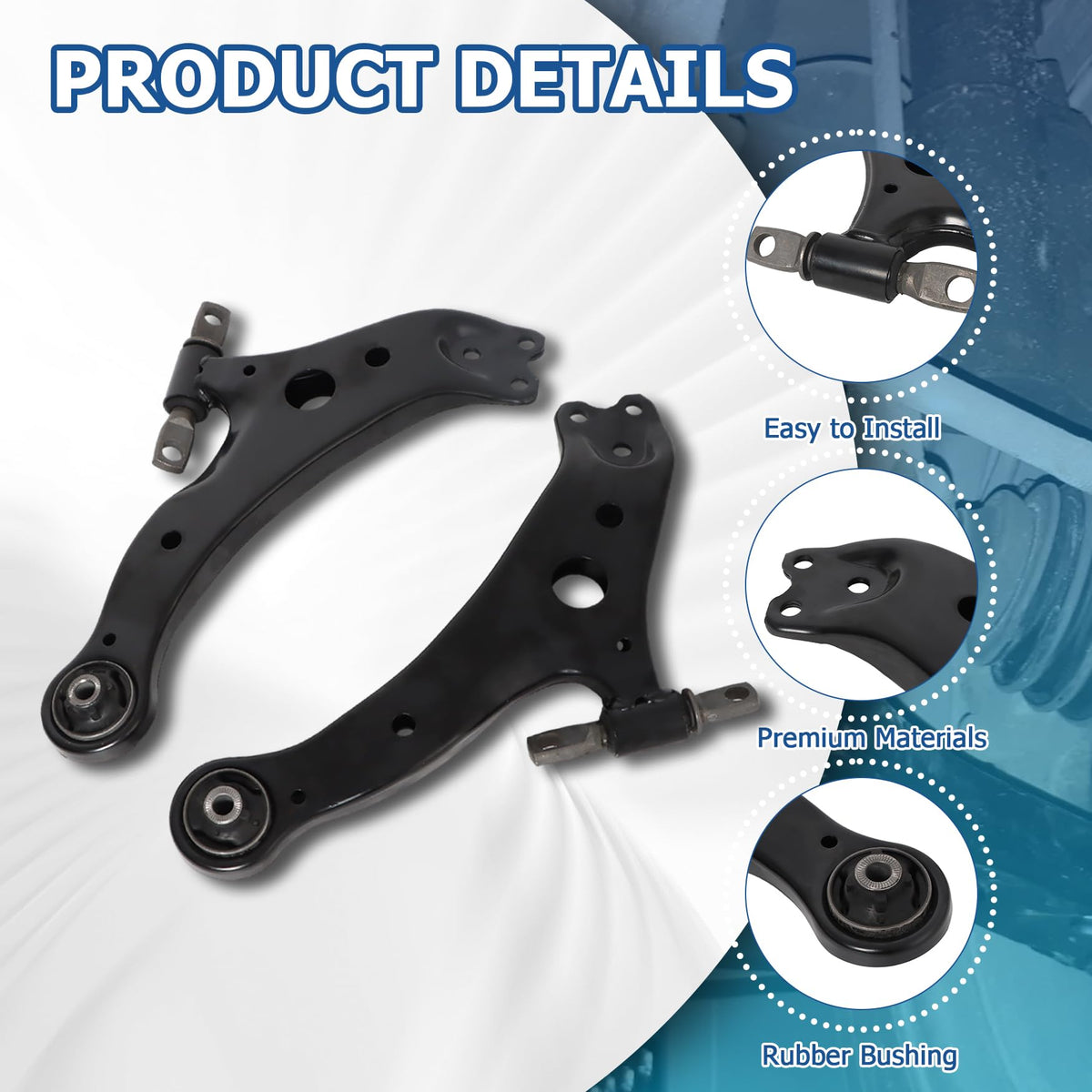 WFLNHB tie rod end detail displaying reinforced joint for improved steering feel
