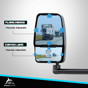 WHALEMOTOR close-up of mirror glass detail highlighting clear view benefit