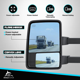 WHALEMOTOR extended arm profile illustrating extra reach for towing safety