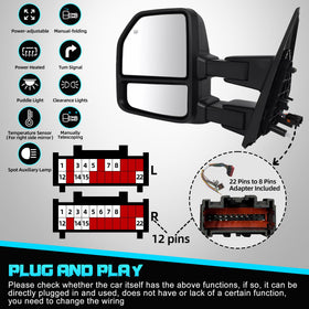 WHALEMOTOR manually extended arm demonstrating wider towing visibility