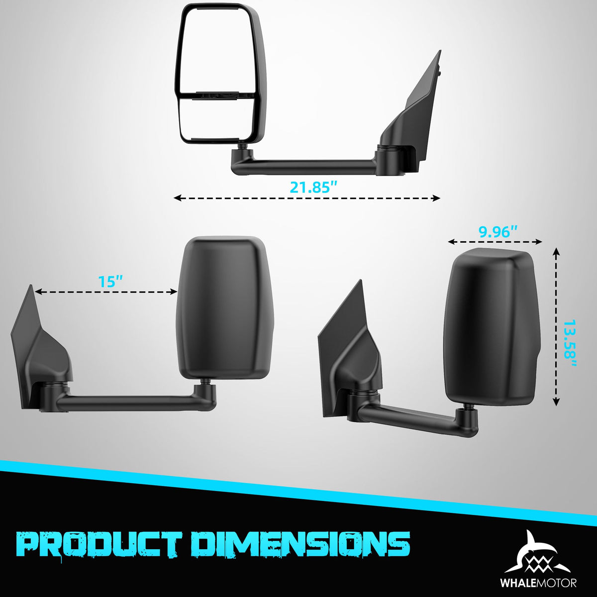 WHALEMOTOR mounting points and hardware showing plug-and-play fitment