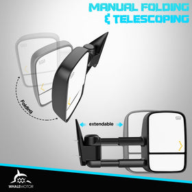 WHALEMOTOR mirror in use while towing a trailer enhancing lane visibility