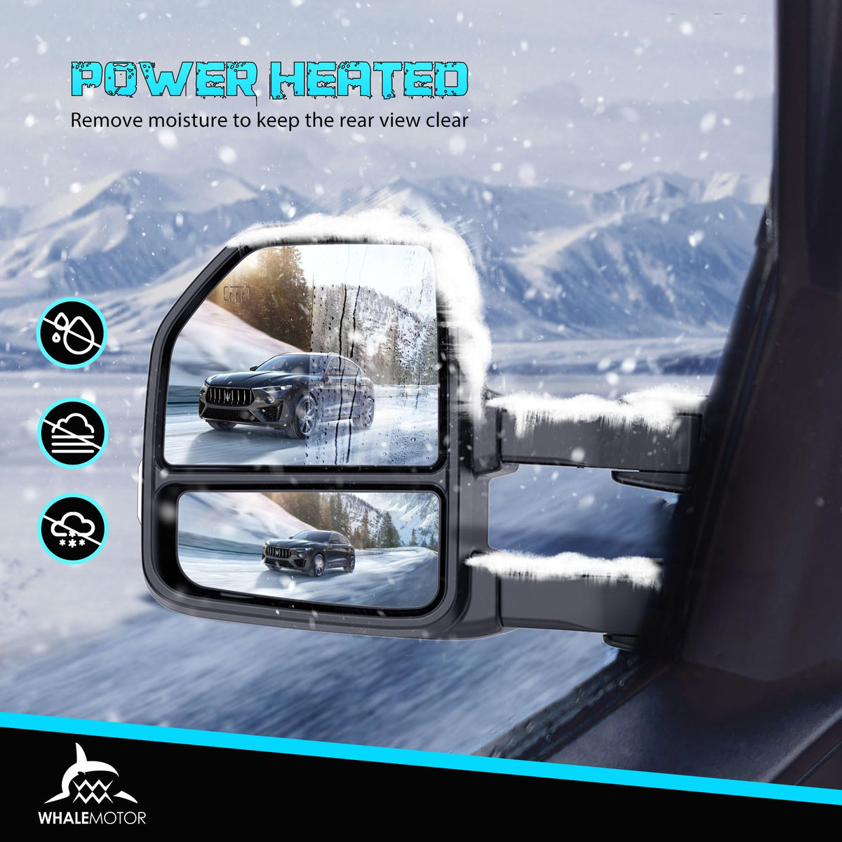 WHALEMOTOR puddle and spot lights on illuminating trailer hookup area