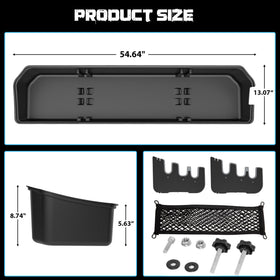 WHALEMOTOR with floor mat and subwoofer clearance showing compatibility benefit