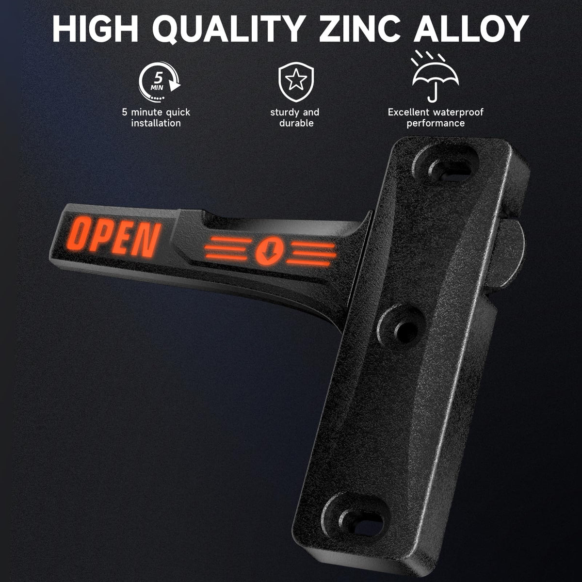 whciaxd close-up of zinc alloy handle texture highlighting sturdy construction