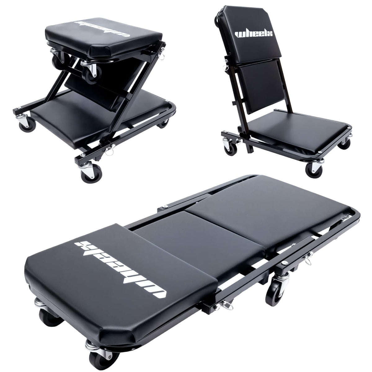 WheelX front view folded for compact storage and portability benefit