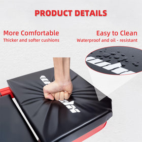WheelX seat adjustment showing pull-pin hinge converting between modes