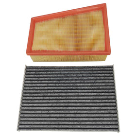 WHEELZEN packed engine and cabin filter showing ready-to-install benefits