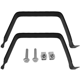 WHEELZEN front view of two fuel tank straps showing complete replacement kit benefits