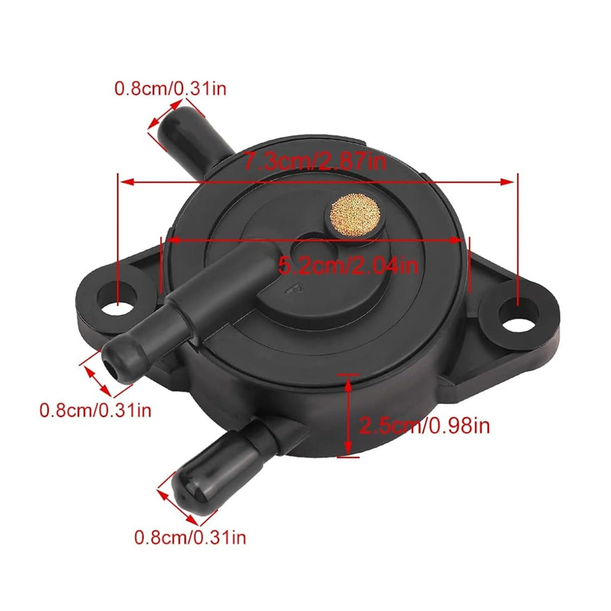 WHFZN fuel pump side connection detail showing inlet outlet clarity and fit