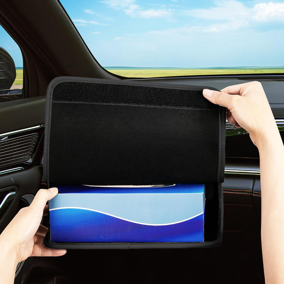 WHHMK lifestyle image in car during road trip offering quick access