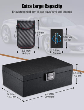 WHonor box filled with keys and phones to organize and block signals