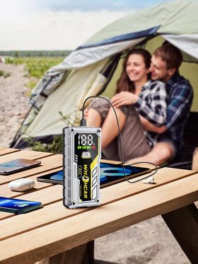 WHZOHCAR USB ports charging a phone for on-the-go power benefit